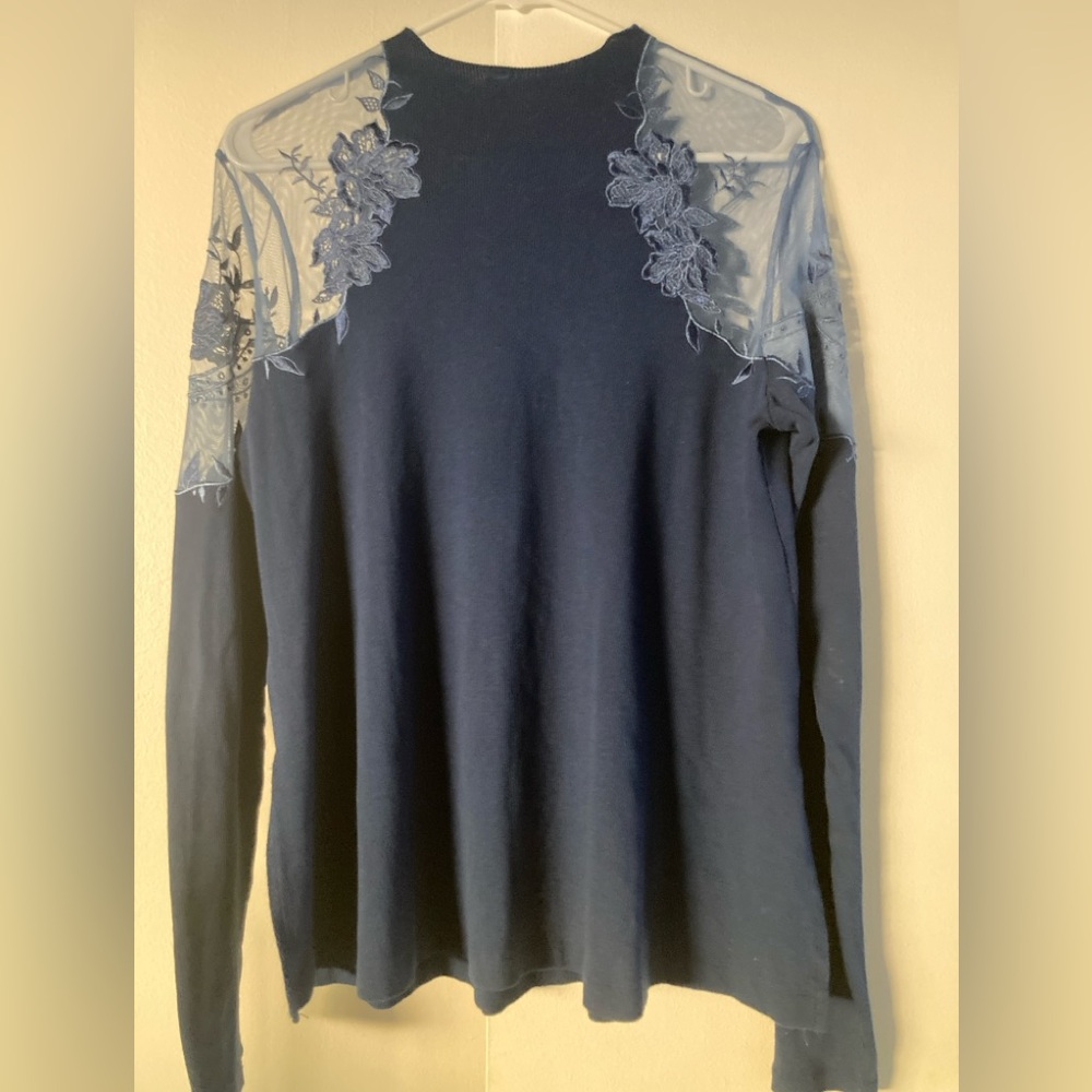 Free People Daniella long sleeve illusion lace - Picture 2 of 7
